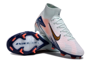 Nike Air Zoom Mercurial Superfly 10 Elite FG High-Tops Soccer Cleats - Jade/Pink/Gold