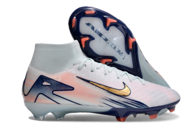 Nike Air Zoom Mercurial Superfly 10 Elite FG High-Tops Soccer Cleats - Jade/Pink/Gold