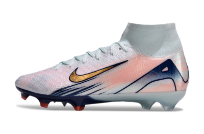 Nike Air Zoom Mercurial Superfly 10 Elite FG High-Tops Soccer Cleats - Jade/Pink/Gold