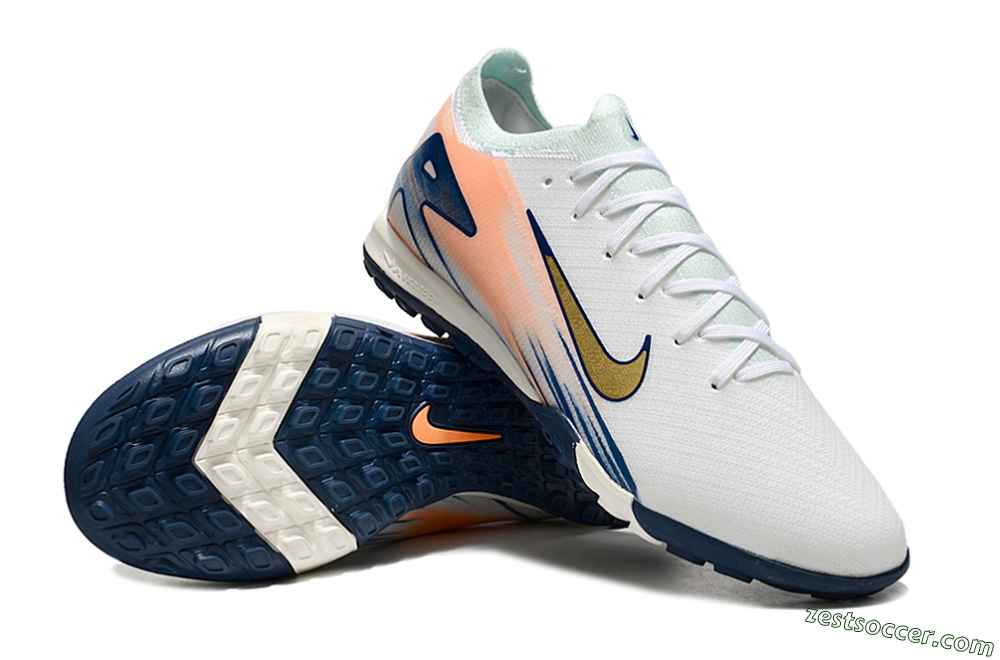 Nike Air Zoom Mercurial Vapor 16 Elite TF Low-Tops Soccer Shoes - Jade/Yellow/Pink 3