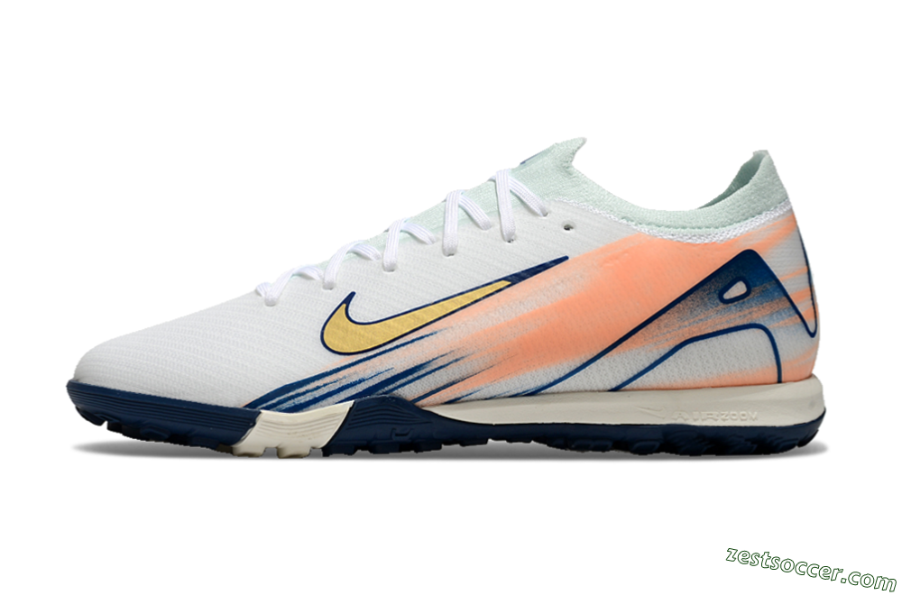 Nike Air Zoom Mercurial Vapor 16 Elite TF Low-Tops Soccer Shoes - Jade/Yellow/Pink 2