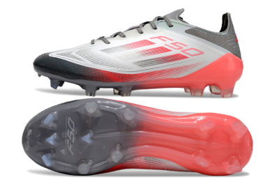 Adidas F50 Elite FG Low-Tops Soccer Cleats - White/Silver/Red
