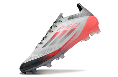 Adidas F50 Elite FG Low-Tops Soccer Cleats - White/Silver/Red