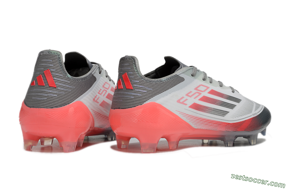 Adidas F50 Elite FG Low-Tops Soccer Cleats - White/Silver/Red 6