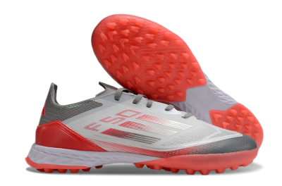 Adidas F50 Pro TF Low-Tops Soccer Shoes - White/Silver/Red
