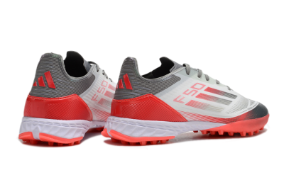Adidas F50 Pro TF Low-Tops Soccer Shoes - White/Silver/Red