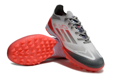 Adidas F50 Pro TF Low-Tops Soccer Shoes - White/Silver/Red
