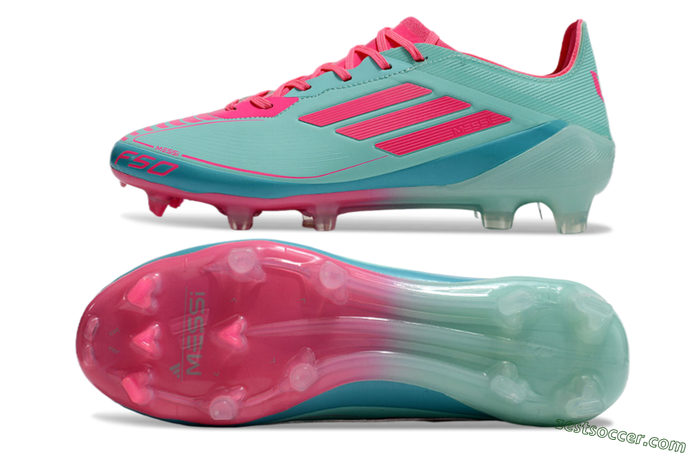 Adidas F50 Elite FG Low-Tops Soccer Cleats - Jade/Red/Blue 1