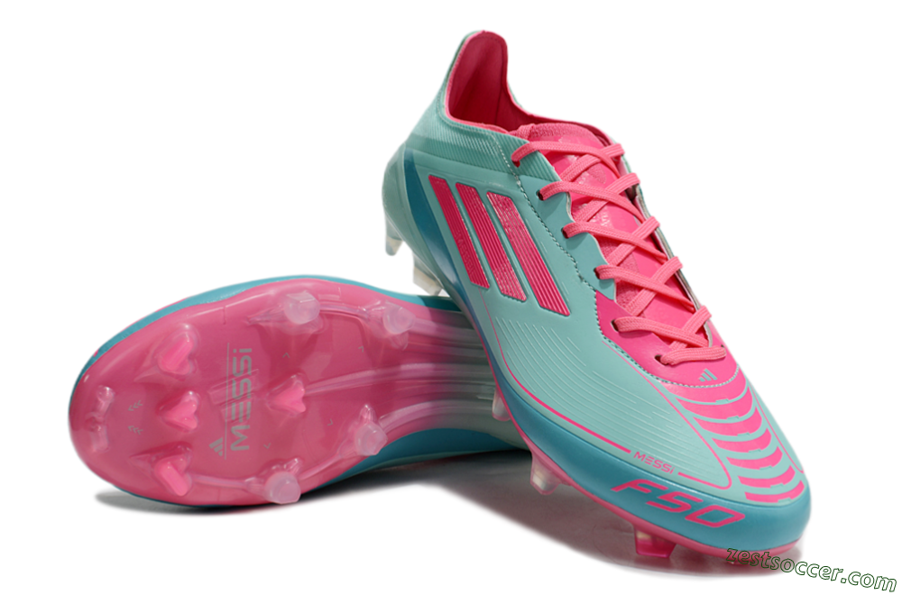 Adidas F50 Elite FG Low-Tops Soccer Cleats - Jade/Red/Blue 3