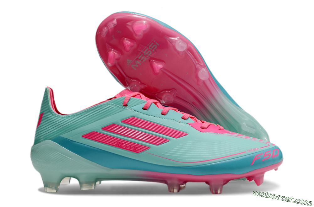 Adidas F50 Elite FG Low-Tops Soccer Cleats - Jade/Red/Blue 0