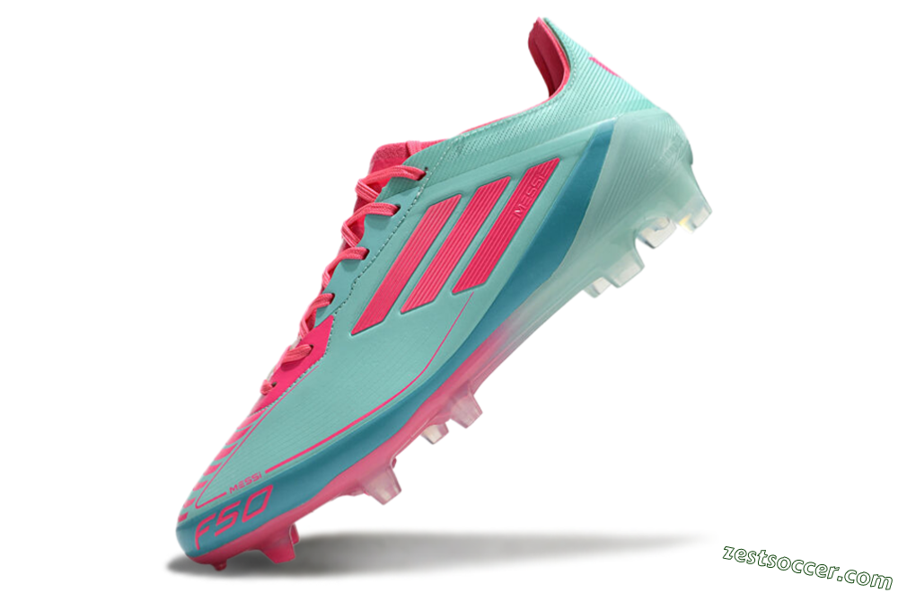 Adidas F50 Elite FG Low-Tops Soccer Cleats - Jade/Red/Blue 5