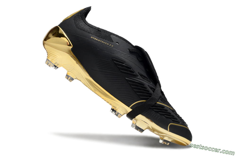 Adidas Predator 25 Elite Foldover Tongue FG Low-Tops Soccer Cleats - Black/Gold 4