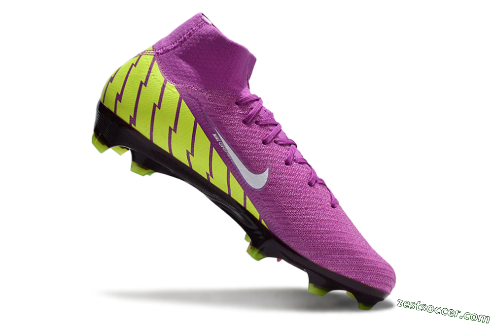 Nike Air Zoom Mercurial Superfly 10 Elite FG High-Tops Soccer Cleats - Red/White/Yellow 4