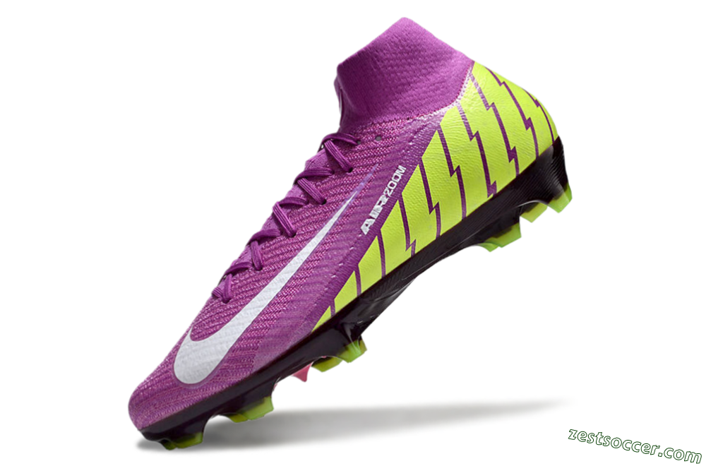 Nike Air Zoom Mercurial Superfly 10 Elite FG High-Tops Soccer Cleats - Red/White/Yellow 5