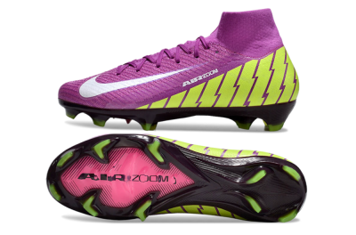 Nike Air Zoom Mercurial Superfly 10 Elite FG High-Tops Soccer Cleats - Red/White/Yellow