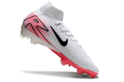 Nike Air Zoom Mercurial Superfly 10 Elite FG High-Tops Soccer Cleats - White/Black/Pink