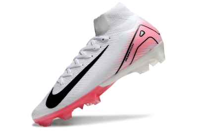 Nike Air Zoom Mercurial Superfly 10 Elite FG High-Tops Soccer Cleats - White/Black/Pink