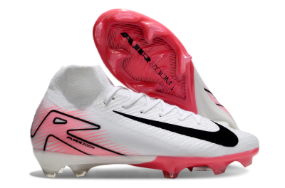 Nike Air Zoom Mercurial Superfly 10 Elite FG High-Tops Soccer Cleats - White/Black/Pink