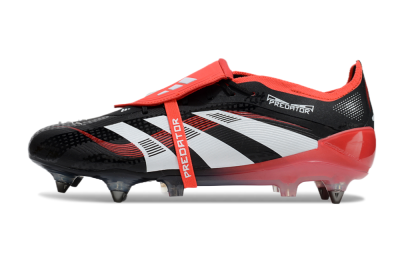 Adidas Predator 25 Elite Foldover Tongue SG Low-Tops Soccer Cleats - Black/White/Red