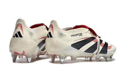 Adidas Predator 25 Elite Foldover Tongue SG Low-Tops Soccer Cleats - White/Black/Red