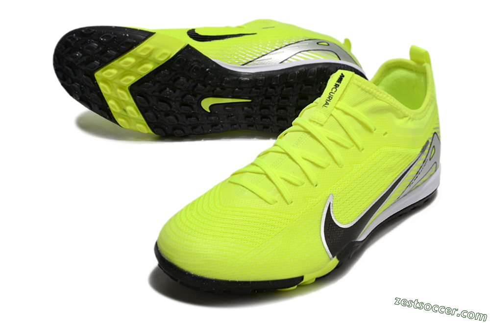 Nike Air Zoom Mercurial Vapor 16 Pro TF Low-Tops Soccer Shoes - Yellow/Black/Silver 3