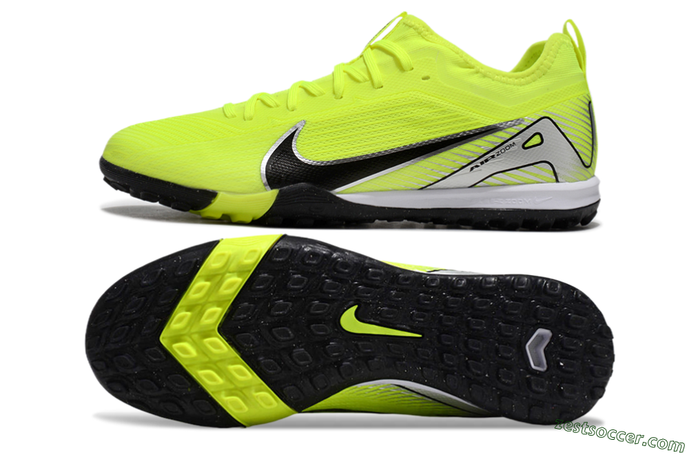 Nike Air Zoom Mercurial Vapor 16 Pro TF Low-Tops Soccer Shoes - Yellow/Black/Silver 1