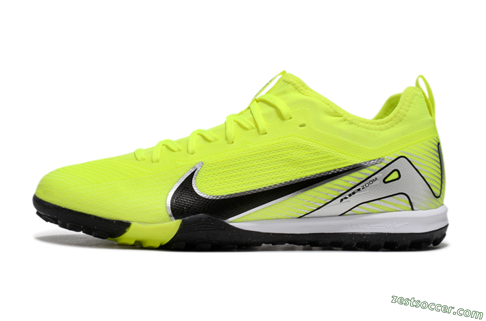 Nike Air Zoom Mercurial Vapor 16 Pro TF Low-Tops Soccer Shoes - Yellow/Black/Silver 2