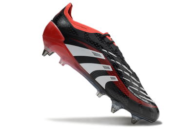 Adidas Predator 25 Elite SG Low-Tops Soccer Cleats - Black/White/Red