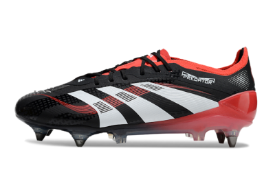 Adidas Predator 25 Elite SG Low-Tops Soccer Cleats - Black/White/Red