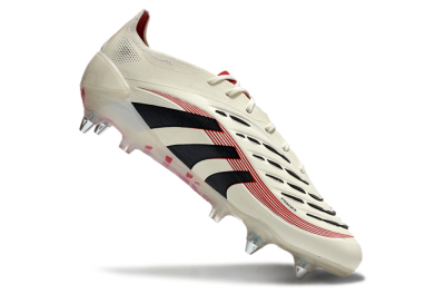 Adidas Predator 25 Elite SG Low-Tops Soccer Cleats - White/Black/Red