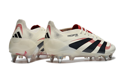 Adidas Predator 25 Elite SG Low-Tops Soccer Cleats - White/Black/Red