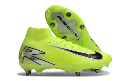 Nike Air Zoom Mercurial Superfly 10 Elite SG High-Tops Soccer Cleats - Yellow/Black/Silver