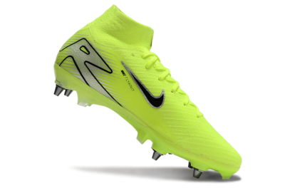 Nike Air Zoom Mercurial Superfly 10 Elite SG High-Tops Soccer Cleats - Yellow/Black/Silver