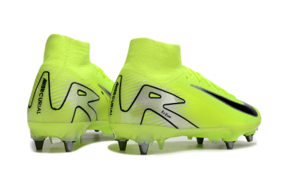 Nike Air Zoom Mercurial Superfly 10 Elite SG High-Tops Soccer Cleats - Yellow/Black/Silver