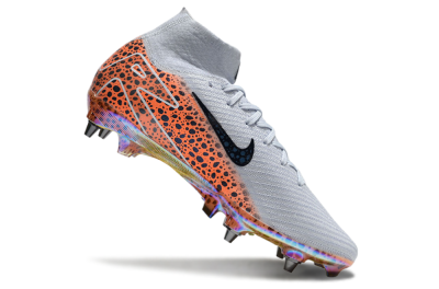 Nike Air Zoom Mercurial Superfly 10 Elite SG High-Tops Soccer Cleats - Grey/Black/Leopard