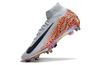 Nike Air Zoom Mercurial Superfly 10 Elite SG High-Tops Soccer Cleats - Grey/Black/Leopard