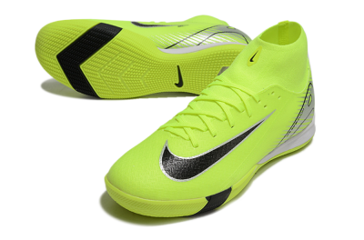 Nike Air Zoom Mercurial Superfly 10 Academy IC High-Tops Soccer Shoes - Yellow/Black/Silver