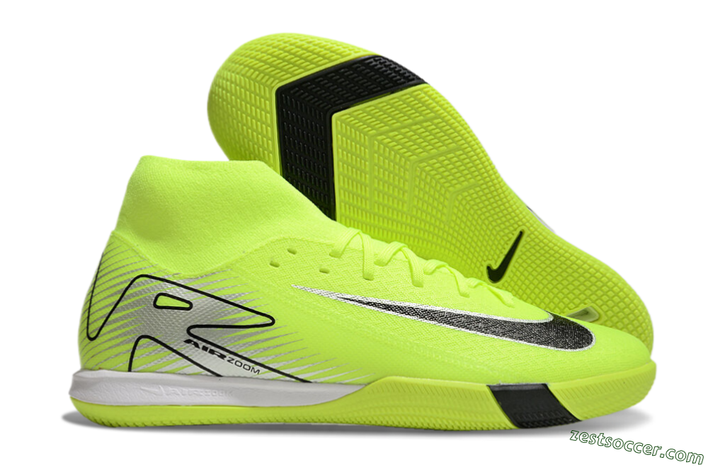 Nike Air Zoom Mercurial Superfly 10 Academy IC High-Tops Soccer Shoes - Yellow/Black/Silver 0