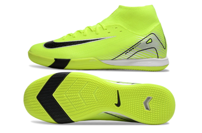 Nike Air Zoom Mercurial Superfly 10 Academy IC High-Tops Soccer Shoes - Yellow/Black/Silver