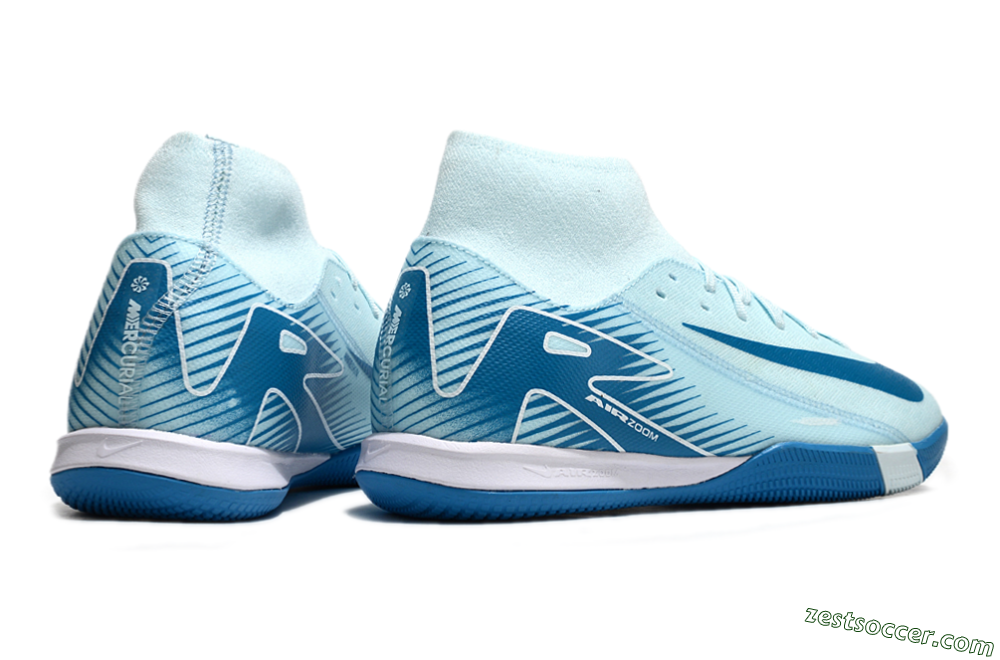 Nike Air Zoom Mercurial Superfly 10 Academy IC High-Tops Soccer Shoes - Jade/Blue/White 6