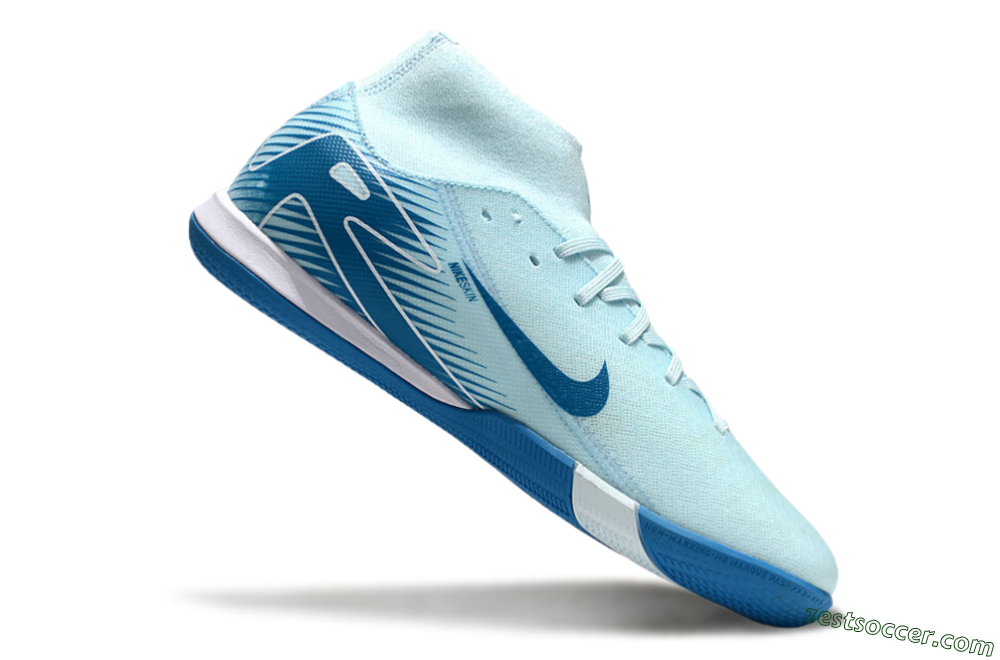 Nike Air Zoom Mercurial Superfly 10 Academy IC High-Tops Soccer Shoes - Jade/Blue/White 4