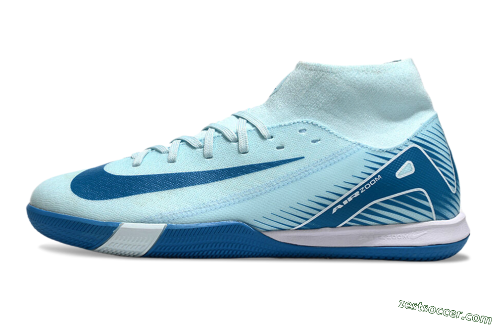 Nike Air Zoom Mercurial Superfly 10 Academy IC High-Tops Soccer Shoes - Jade/Blue/White 2
