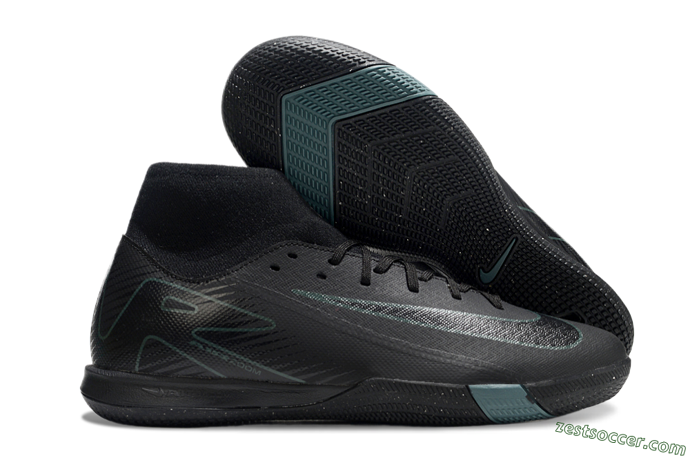Nike Air Zoom Mercurial Superfly 10 Academy IC High-Tops Soccer Shoes - Black/Green 0
