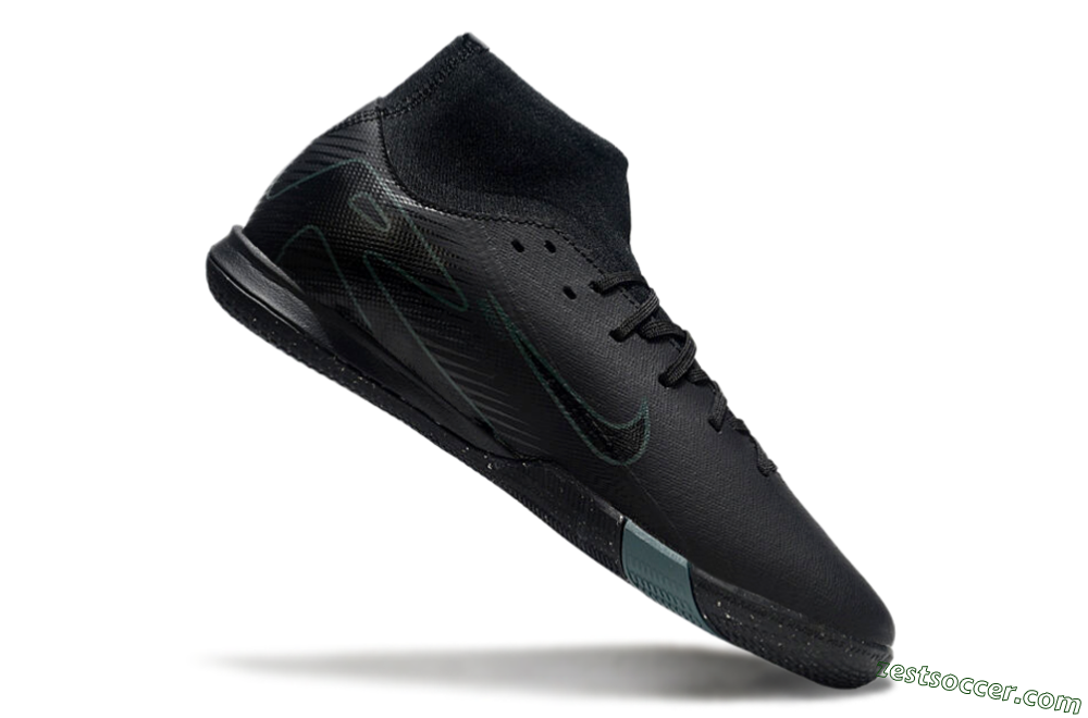 Nike Air Zoom Mercurial Superfly 10 Academy IC High-Tops Soccer Shoes - Black/Green 4
