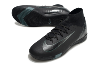 Nike Air Zoom Mercurial Superfly 10 Academy IC High-Tops Soccer Shoes - Black/Green