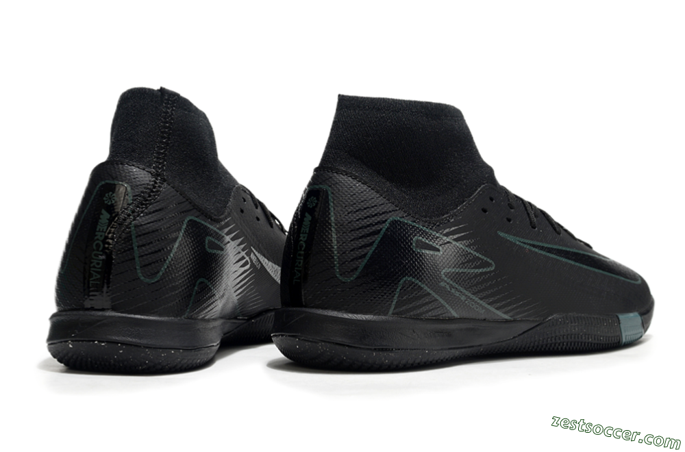 Nike Air Zoom Mercurial Superfly 10 Academy IC High-Tops Soccer Shoes - Black/Green 6