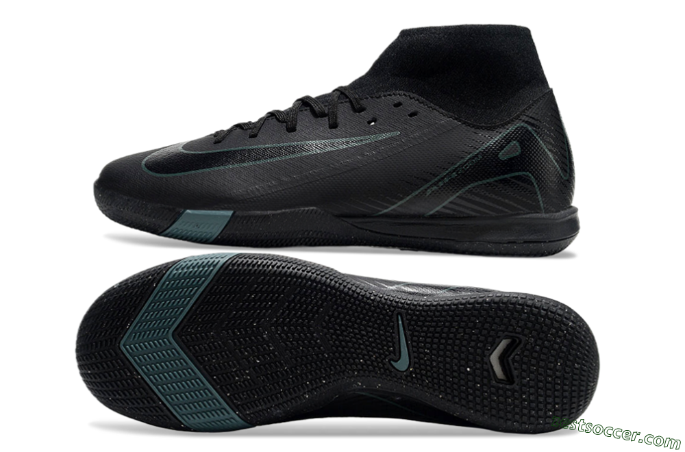 Nike Air Zoom Mercurial Superfly 10 Academy IC High-Tops Soccer Shoes - Black/Green 1
