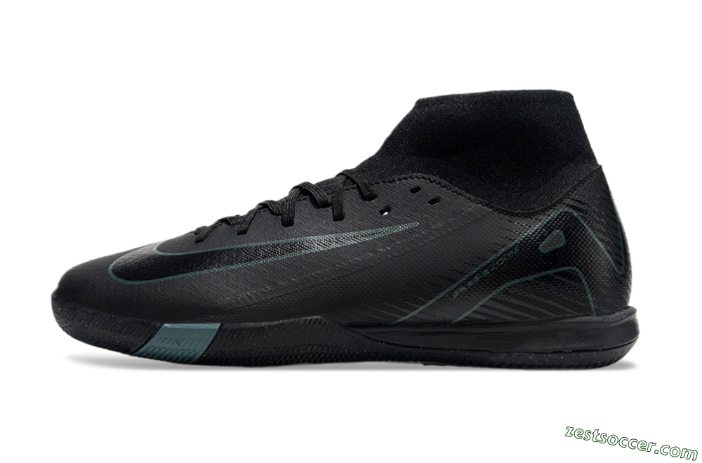 Nike Air Zoom Mercurial Superfly 10 Academy IC High-Tops Soccer Shoes - Black/Green 2