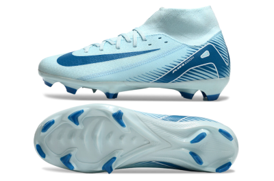 Nike Air Zoom Mercurial Superfly 10 Academy FG High-Tops Soccer Cleats - Jade/Blue/White