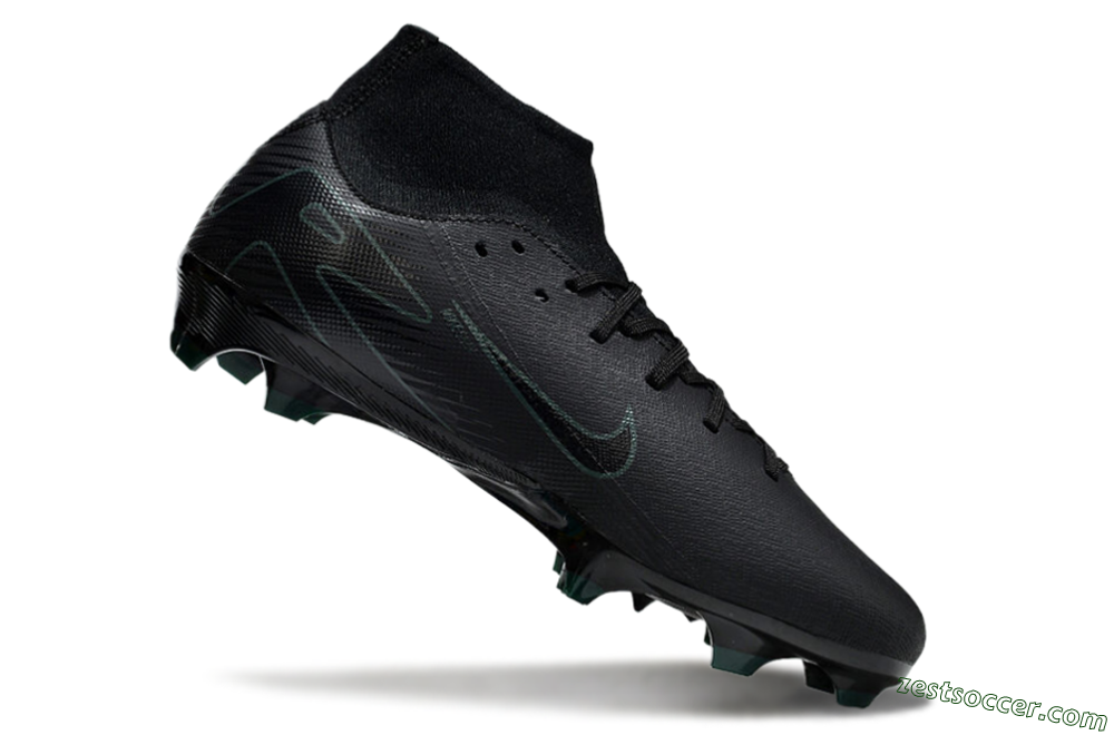 Nike Air Zoom Mercurial Superfly 10 Academy FG High-Tops Soccer Cleats - Black/Green 4